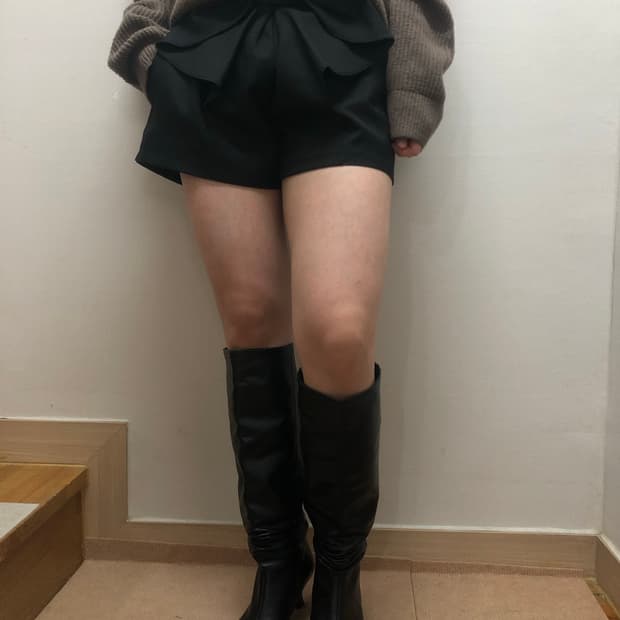 빈티지 블랙 리본 쇼츠