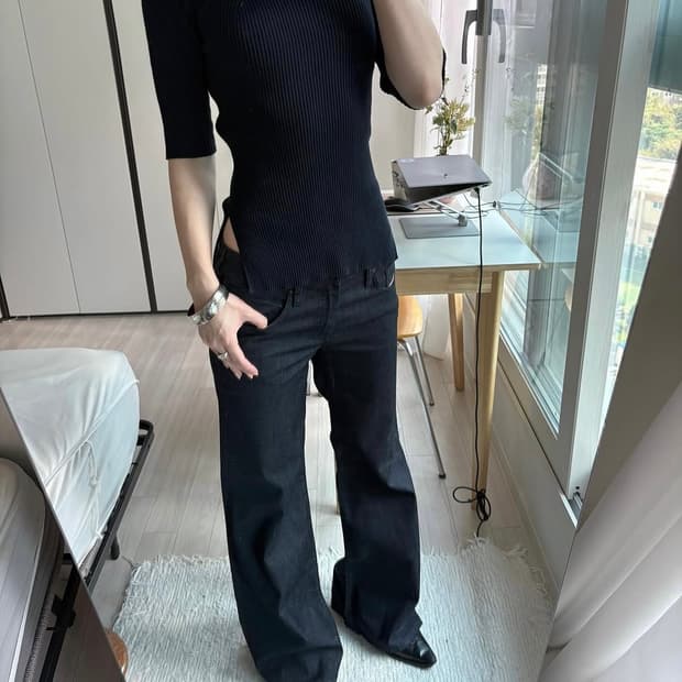 디젤 생지 부츠컷 로우라이즈 진