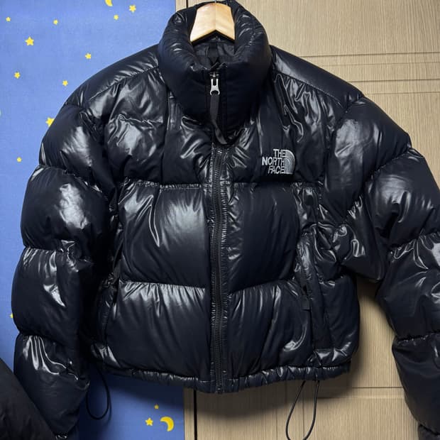 노스페이스 크롭 패딩 M