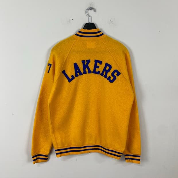 60s 챔피온 레이커스 나일론 봄버 웜업 자켓 M <633> 