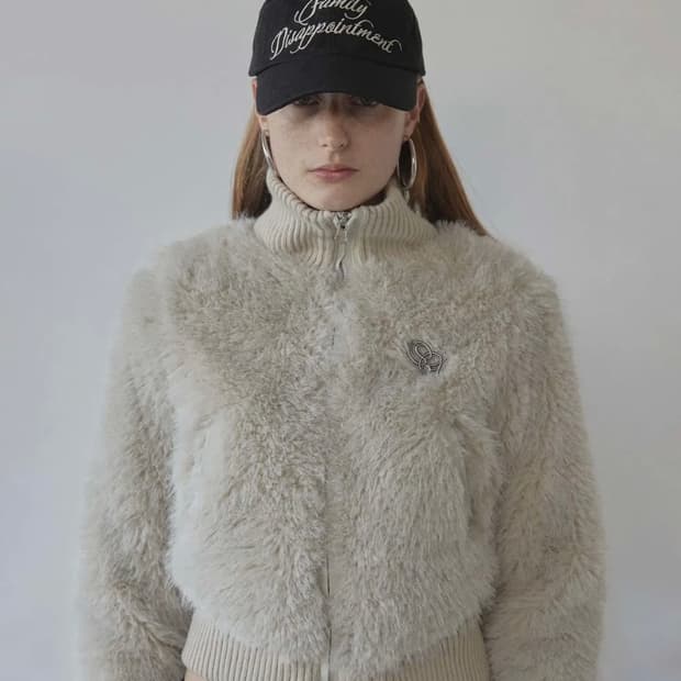 스컬프터 Faux Fur Zip-Up Jacket