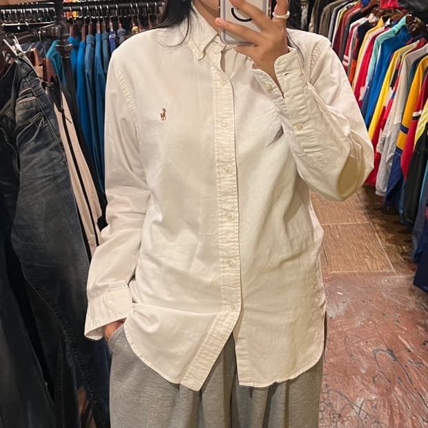 [HI]폴로 긴팔셔츠 화이트
