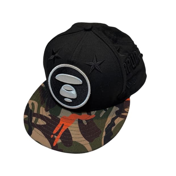 AAPE X 뉴에라 베이프 카모 서울한정 스냅백 블랙