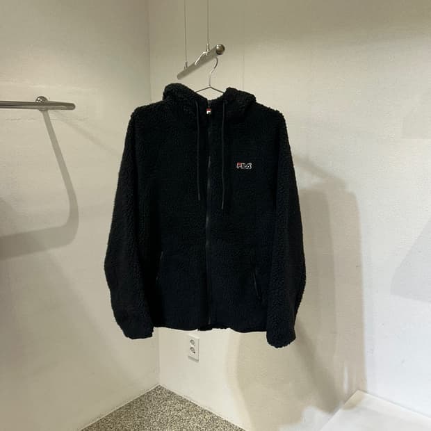 휠라 뽀글이 후리스 후드집업