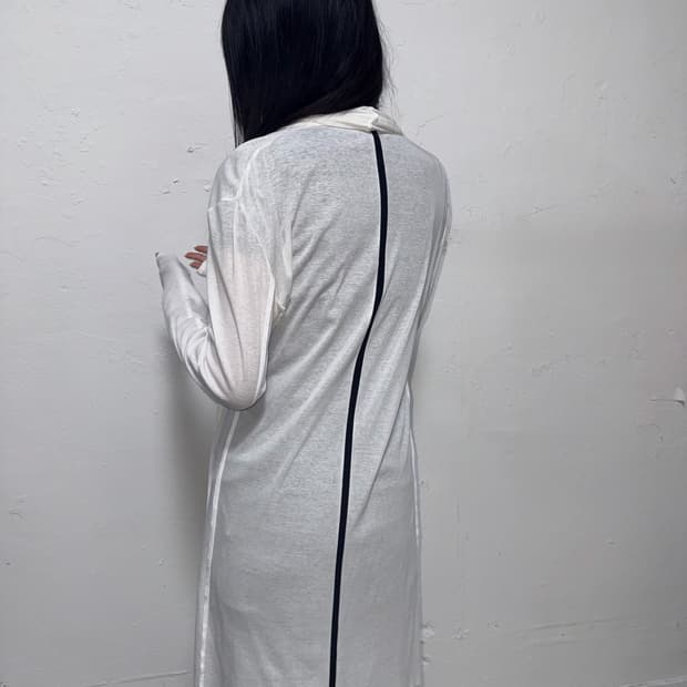 Bajra contrast line drape cardigan
