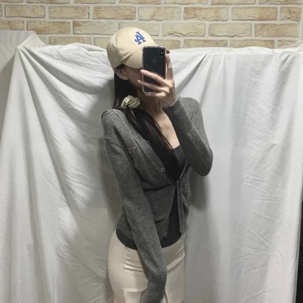 홀리스터 후드가디건 ,M,그레이