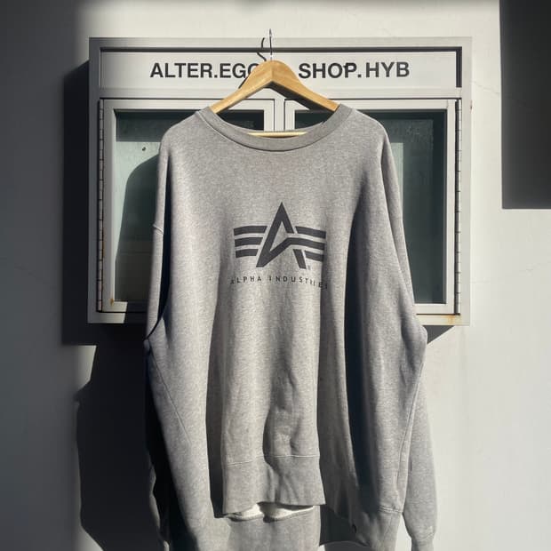 Alpha Industries biglogo grey sweatshirt
