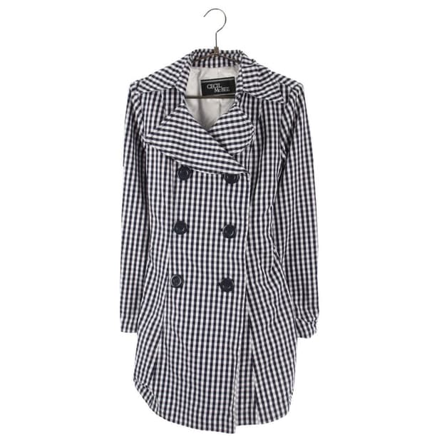 Cecil Mcbee 세실 맥비 갸루 깅엄체크 빈티지 트렌치코트