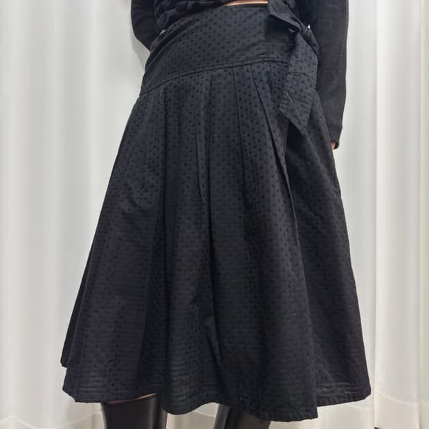 zara basic strap midi pleats skirt