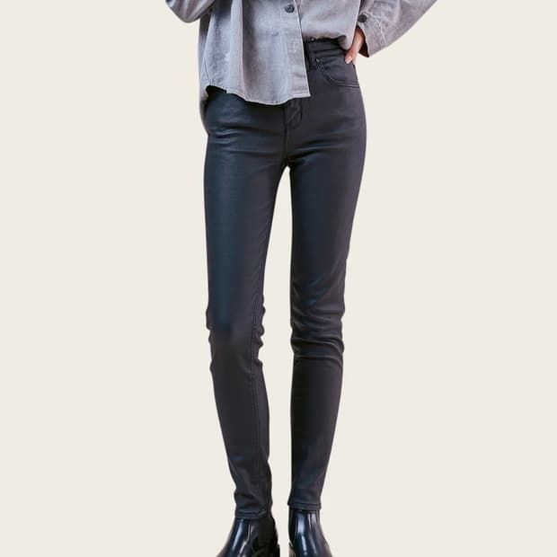 필로그램 락시크 코팅 슬림 데님팬츠