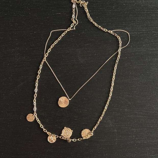 zara 레이어드 롱 골드 네크리스