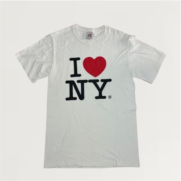 I Love NY 프린팅 반팔 티셔츠