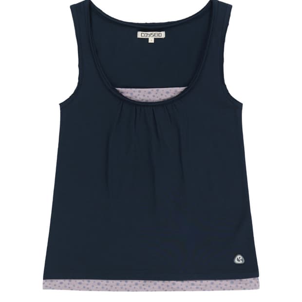 DUDU LAYERED SLEEVELESS NAVY