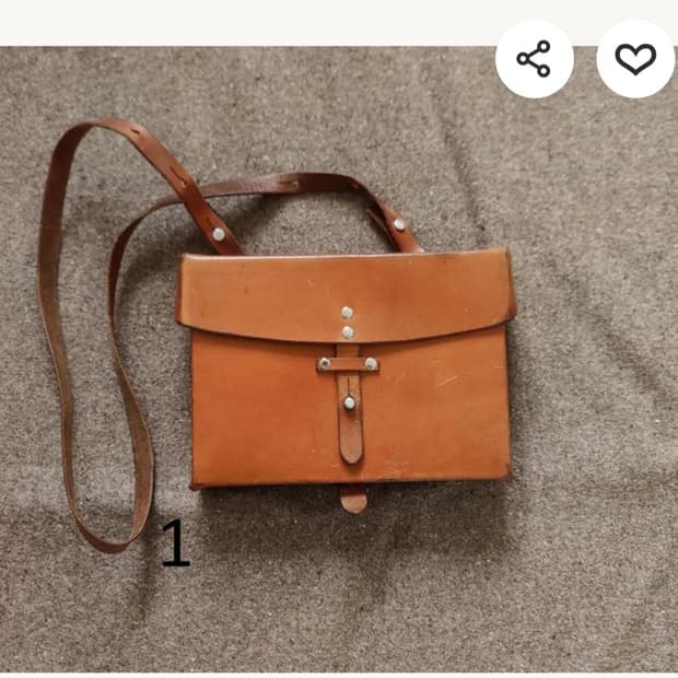 스위스군 가죽 숄더 백