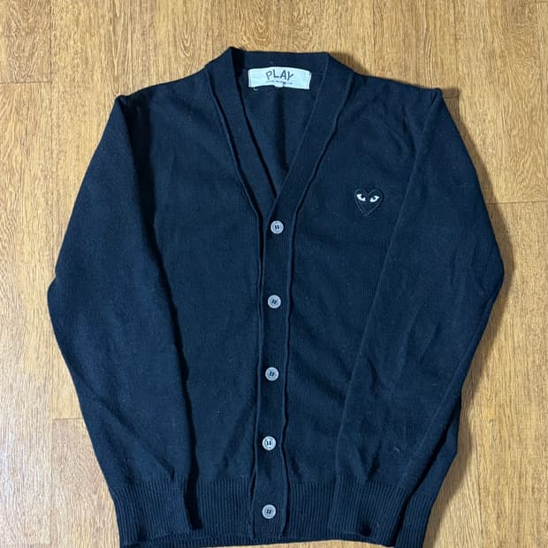 (급처!) 꼼데가르송 블랙와펜 가디건 L