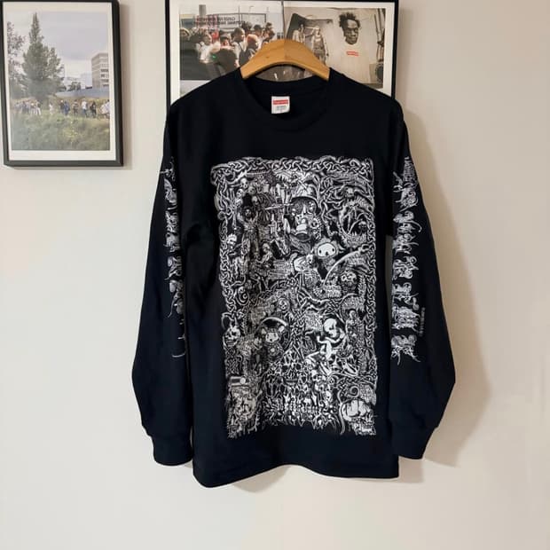 [S] 26SS 슈프림 웜벳 롱슬리브 티셔츠 블랙