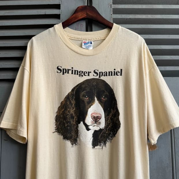 [XL]80's Hanes USA  Springer Spaniel 티셔츠
