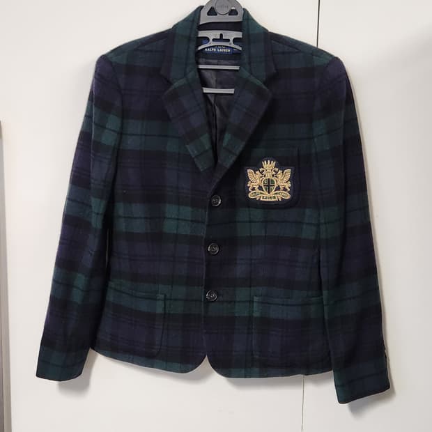 폴로랄프로렌 신형라벨 타탄체크 울 블레이저 2사이즈