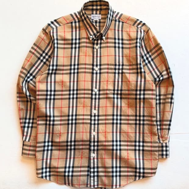 버버리 기마로고 노바 체크 셔츠
