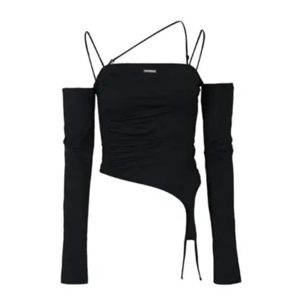 보헤미안서울 오프숄더 커브드 티셔츠