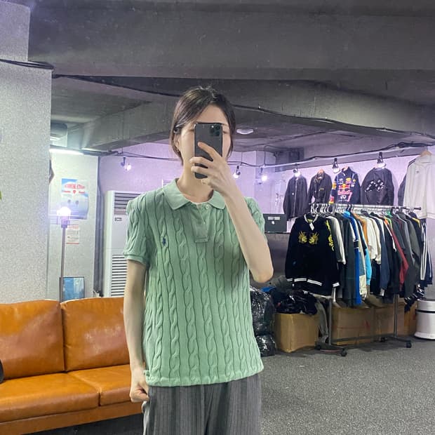 폴로 랄프로렌 꽈배기 하프니트 B2199