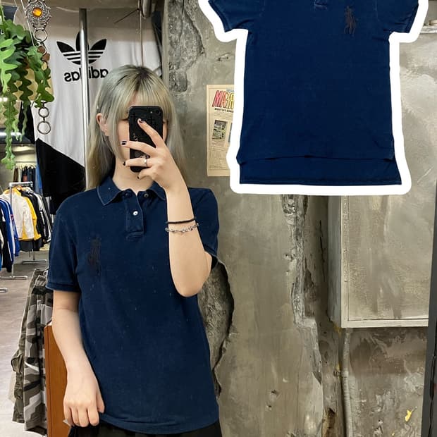 폴로 카라 반팔 네이비 M  #csz826