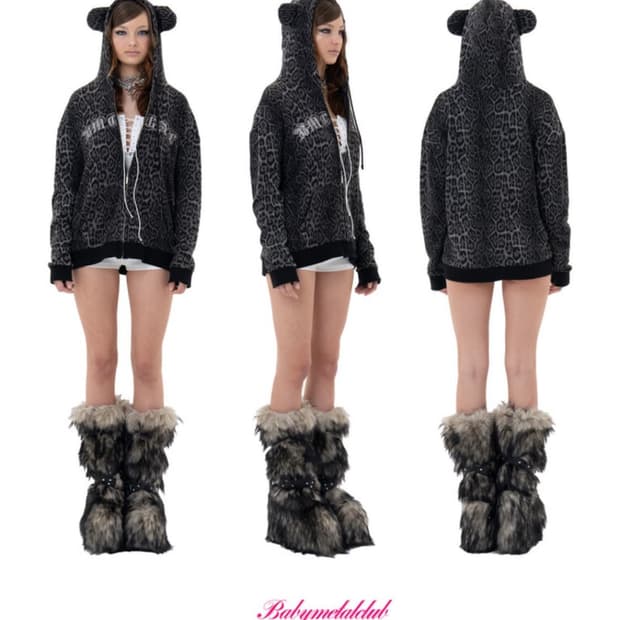 구해요) 베메클 갸루 베어 후드 블랙