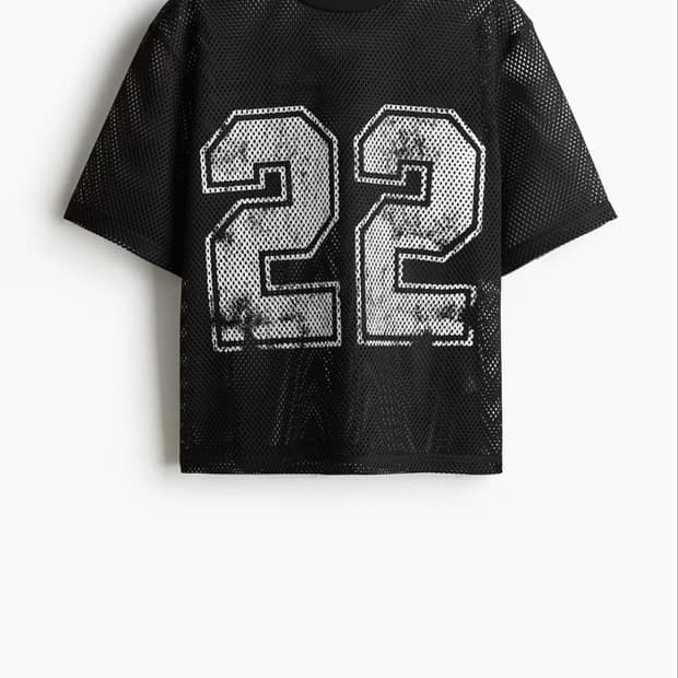 H&M 프린트 메쉬 티셔츠