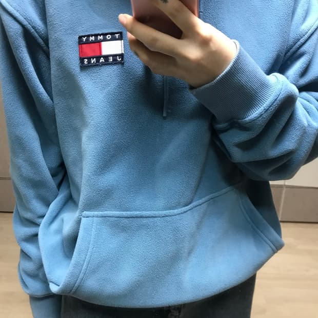 타미진스 여성 후리스 후드티 m 하늘색