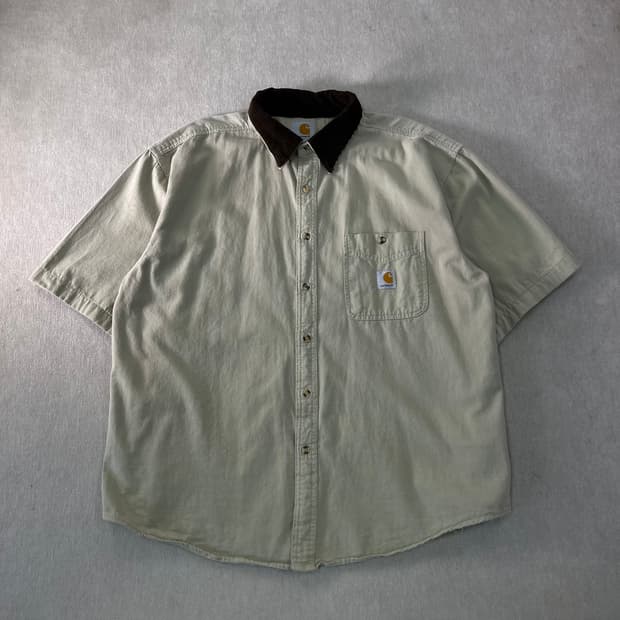 105 칼하트 90s 코듀로이 반팔 셔츠