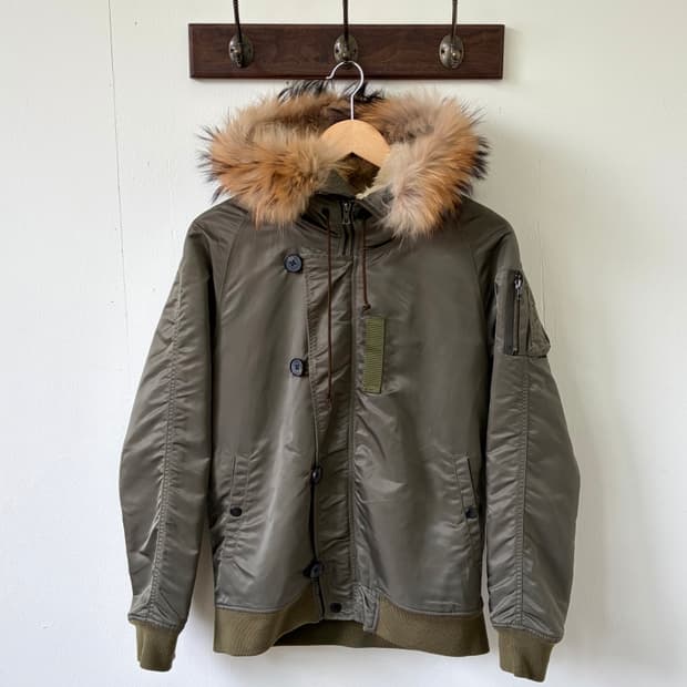 STUDIOUS 라쿤 퍼 야상