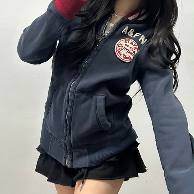 아베크롬비 y2k 올드스쿨 코튼 자켓 져지(S)