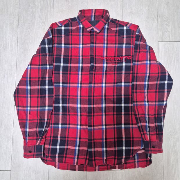 Juun.j 준지 N.SYNTHETIC 플란넬 셔츠