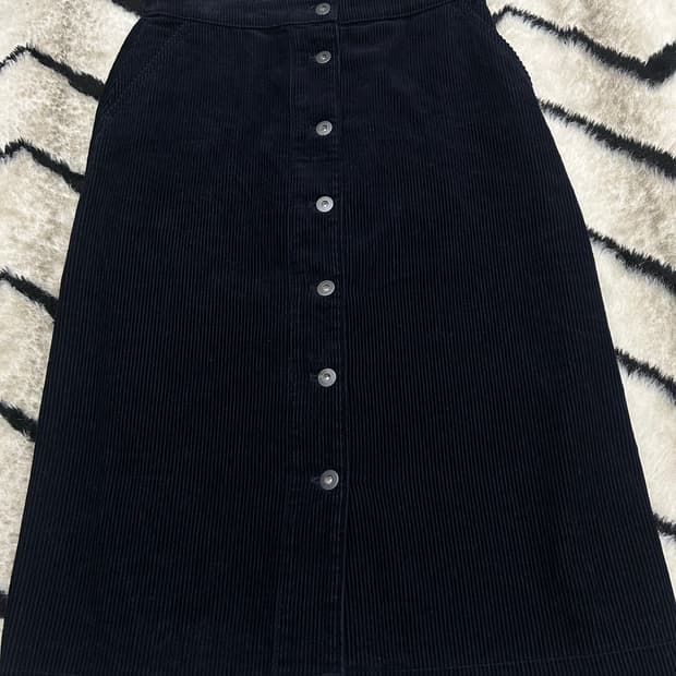[M]유니클로 코듀로이 롱 스커트/짙은네이비