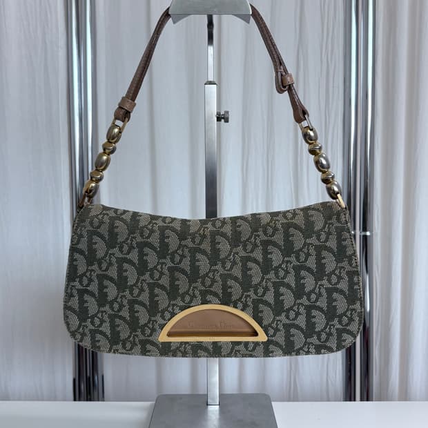 디올 오블리크 카키 마리스 숄더백