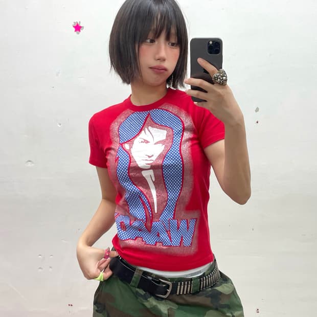 Glossy Dot Girl Red T-Shirt