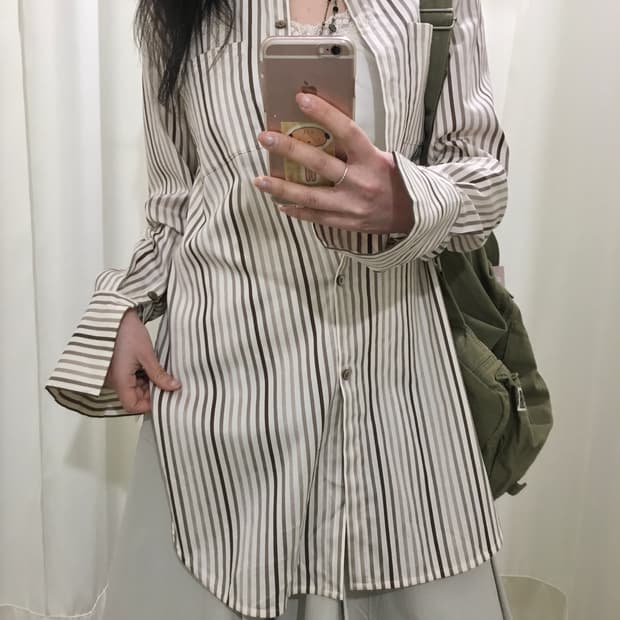 조르쥬레쉬 스트라이프 y2k 포멀 셔츠