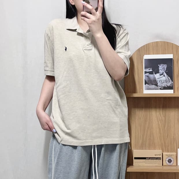 [정품] 폴로 베이지 / 네이비포니 반팔카라티 [ XL ]