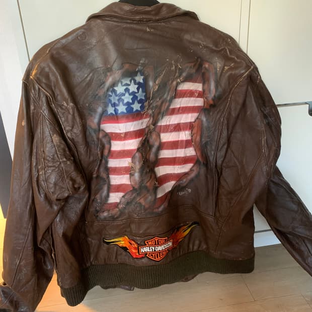 성조기 할리데이비슨 레더자켓