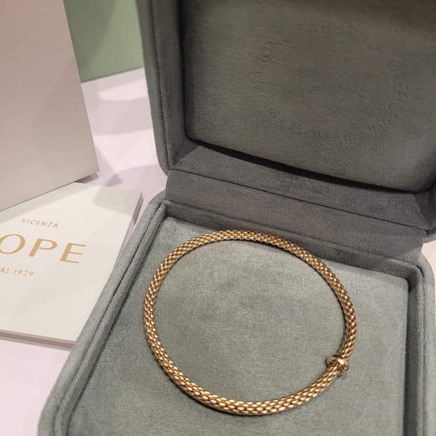 (새상품,풀구성) 포페 18k 화이트 다이아몬드 플렉스잇 브레이슬릿 팔찌