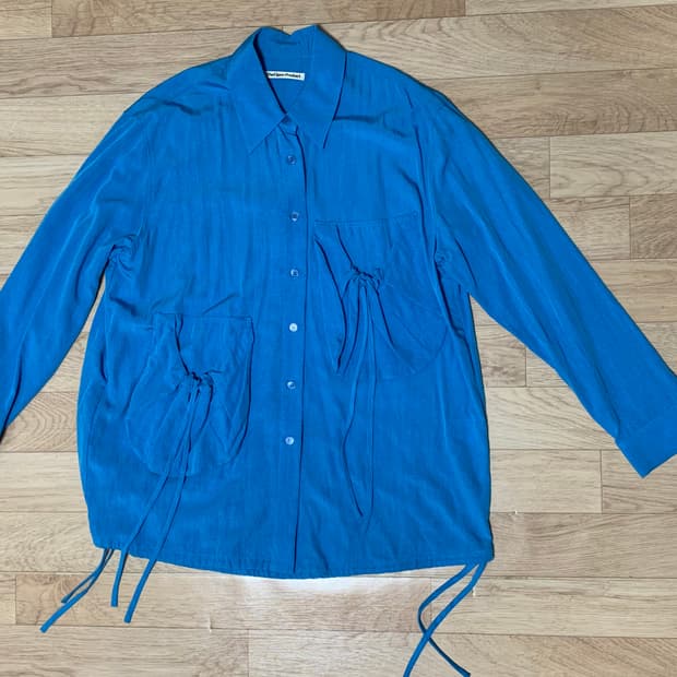 오픈와이와이 드로우 스트링 패치포켓 셔츠