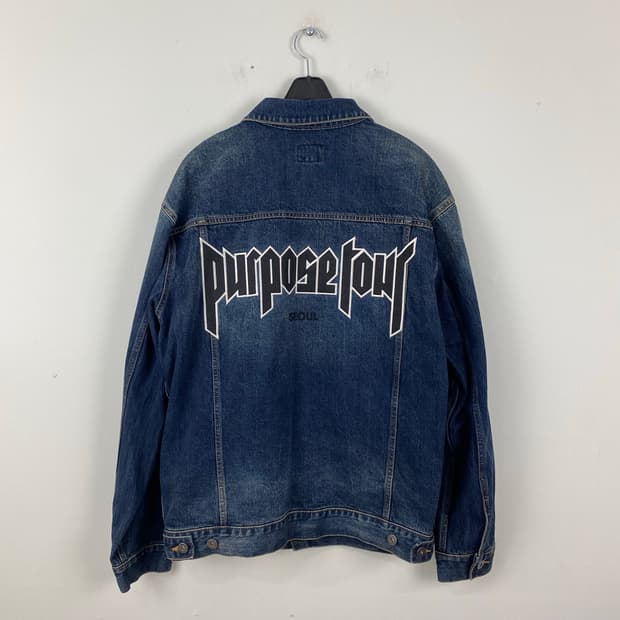 저스틴 비버 퍼포즈투어 데님 청자켓 M