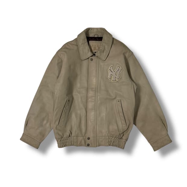 90‘s WWS 엠엘비 뉴욕 양키스 소가죽 자켓