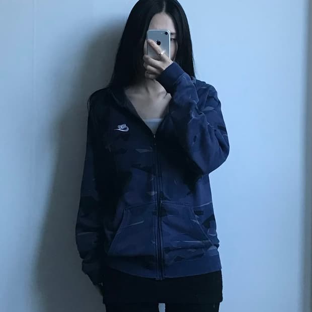 나이키 퓨추라 청계 카모 후드집업