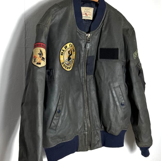 올드크로우 돈피가죽 가죽자켓 레더자켓