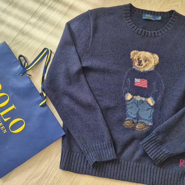 폴로 베어 니트 린넨 랄프로렌 L