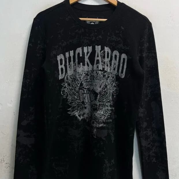 버커루 y2k 와플 롱슬리브 니트