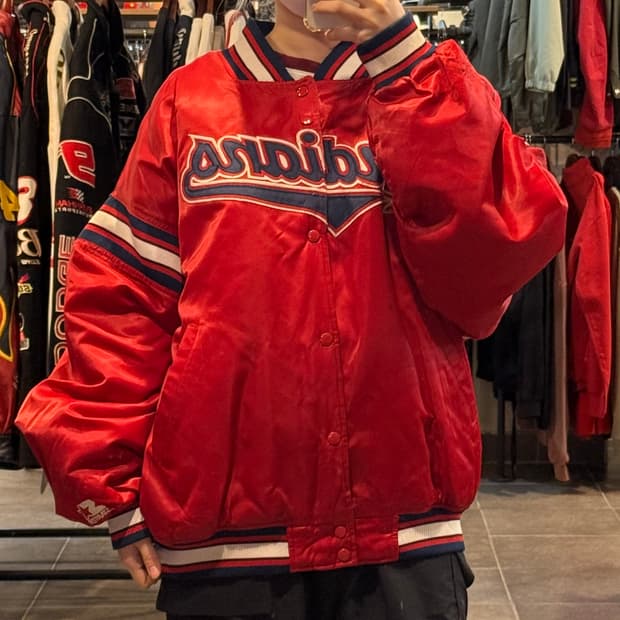 [NO.9] Authentic 새틴 바시티 자켓