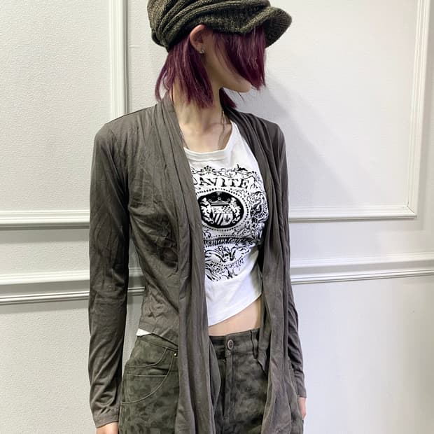 Crop Unbalanced Cardigan