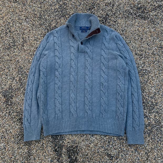 폴로 랄프로렌(polo ralph lauren)다크 그레이 반버튼 케이블